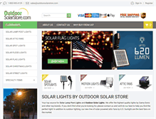 Tablet Screenshot of outdoorsolarstore.com